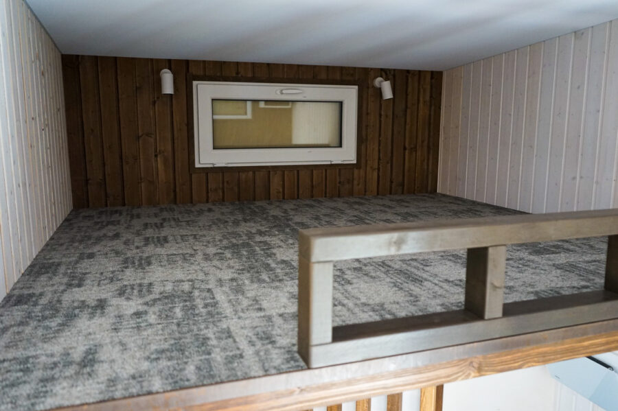Mobilheim mit Loft Schlafbereich auf zwei Ebenen, ganzjährig bewohnbar