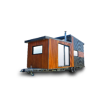 Produktbild ALBE Tiny House Mobilheim 25qm Wohnfläche - Loft Schlafbereich und Pelletofen