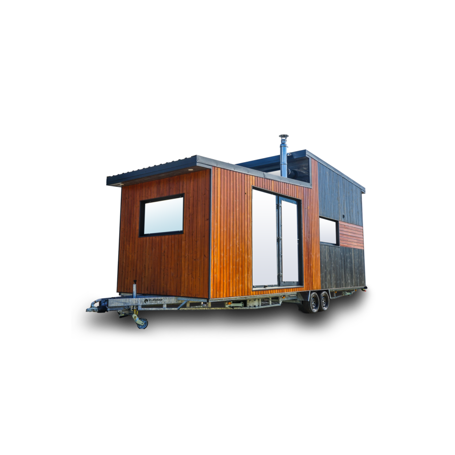 Produktbild ALBE Tiny House Mobilheim 25qm Wohnfläche - Loft Schlafbereich und Pelletofen