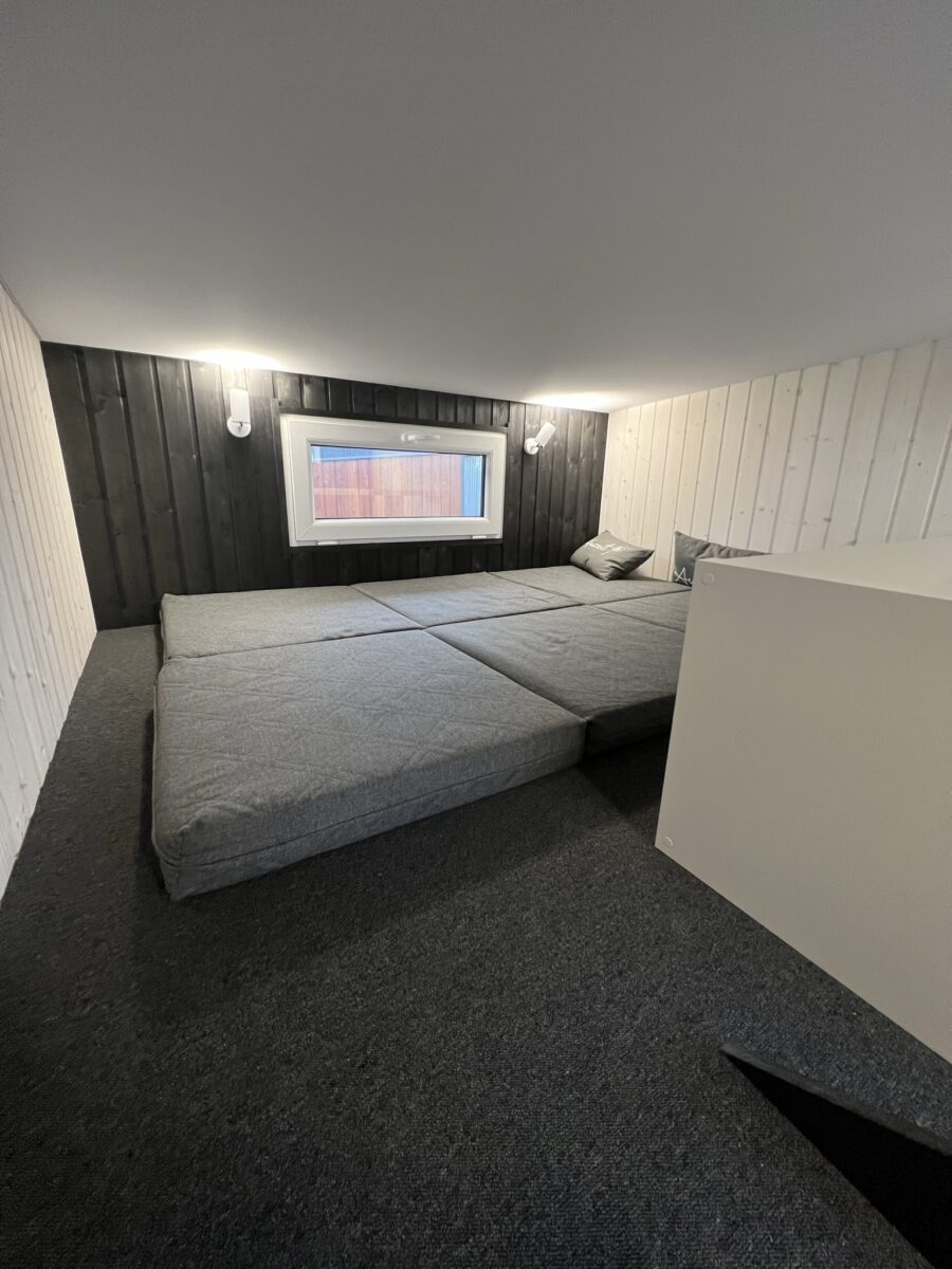 Tiny-House Schwarze-Perle Loft Schlafbereich Obergeschoss